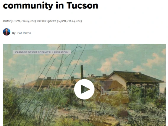 Screenshot of KGUN9 News article about Tumamoc Hill