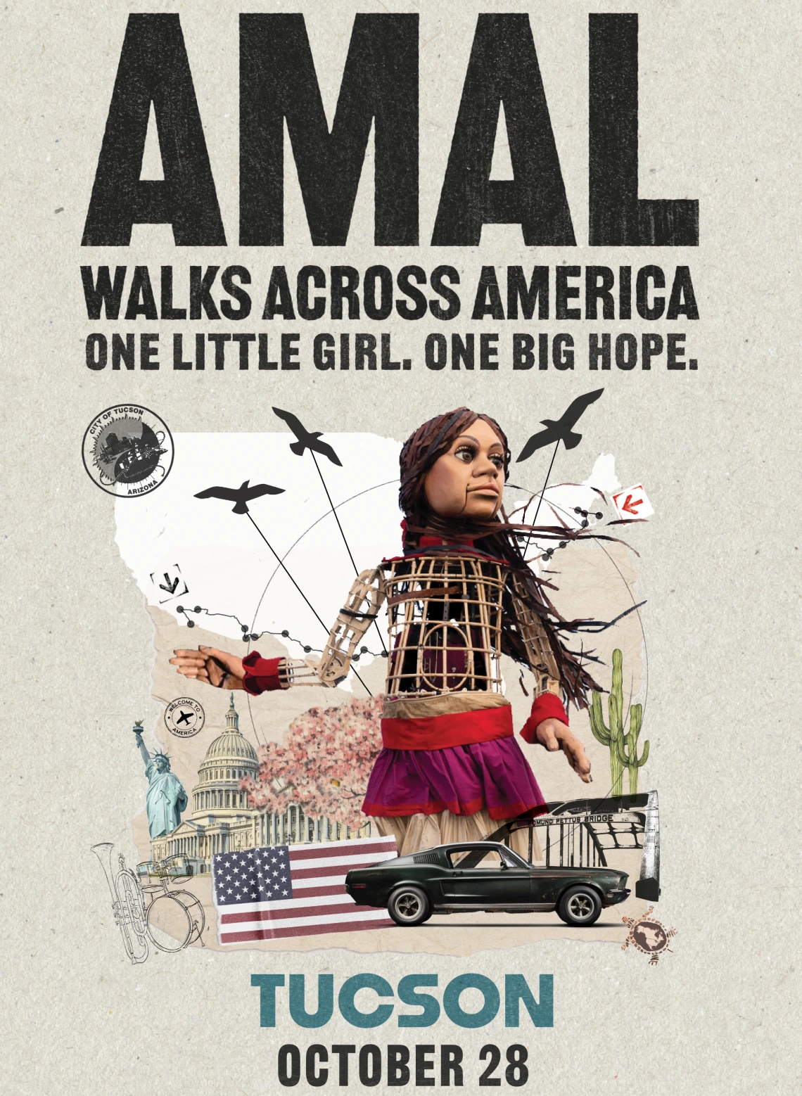 Flyer for Little Amal visits Tucson