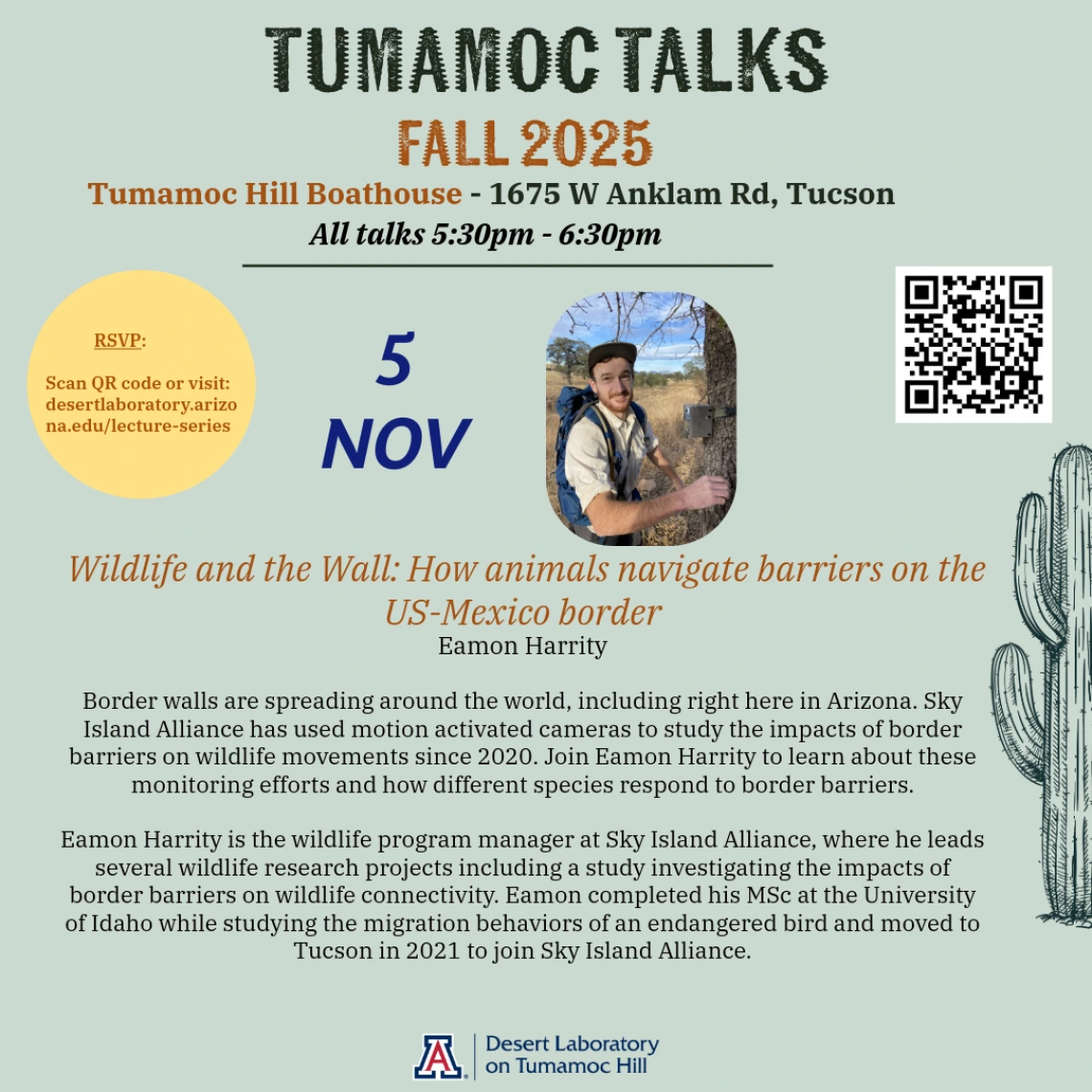 Flyer for the November 2025 Tumamoc Talk