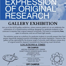 Flyer for the Artistic Expression of Original Research at Tumamoc Hill on Saturday, December 7th, 2024 from 3-6pm