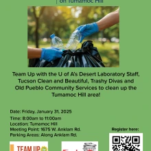 Team up tp clean up community event on Tumamoc 01/31/25