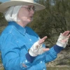 Photo of Dr. Suzanne K. Fish on a field expedition