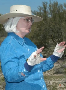 Photo of Dr. Suzanne K. Fish on a field expedition